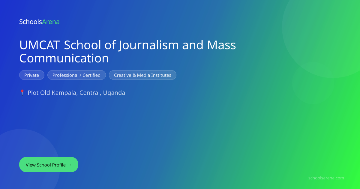 UMCAT School of Journalism and Mass Communication | SchoolsArena ...